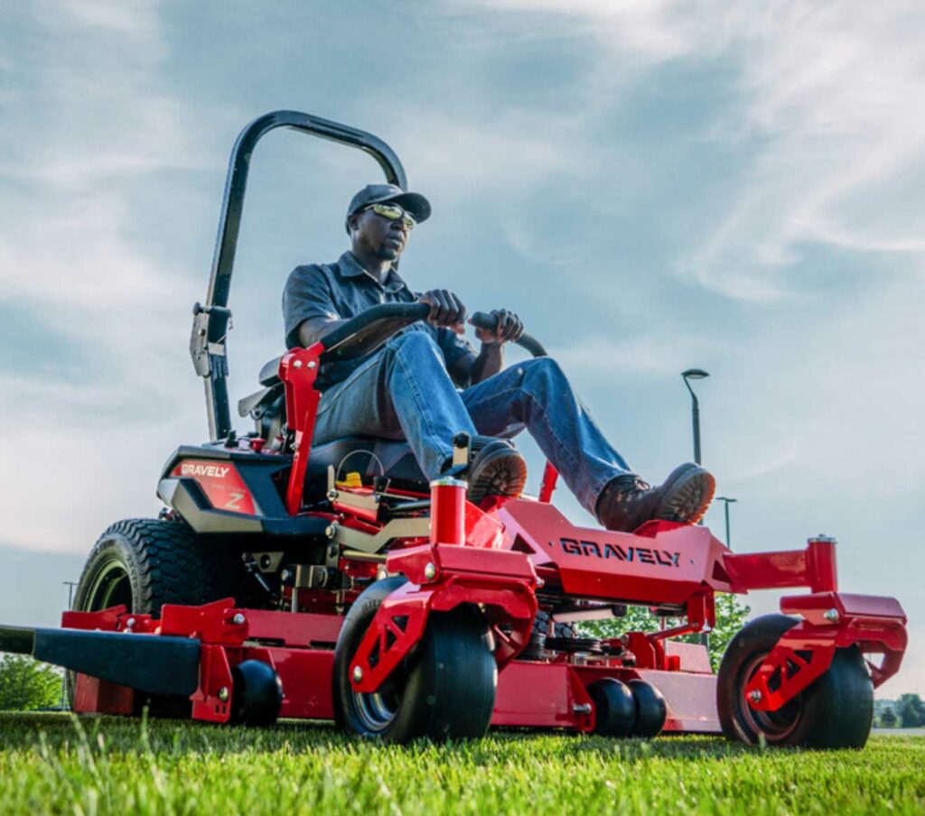 Mower operator on a Gravely zt