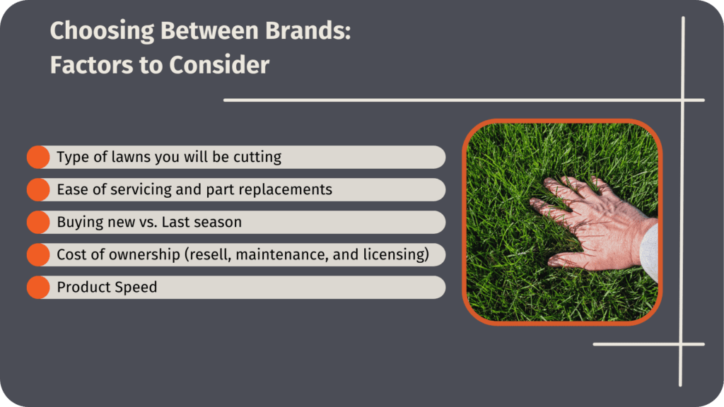 Choosing between lawnmower brands